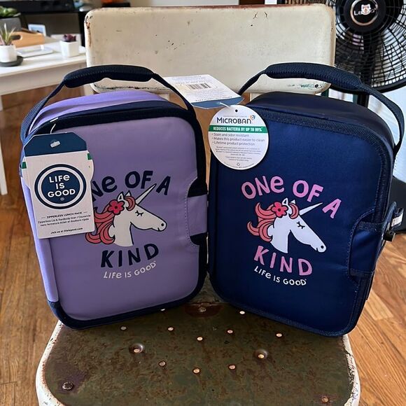 1 LEFT! purple-Life Is Good Zipperless Lunch Pack Unicorn 🦄 - Picture 1 of 7